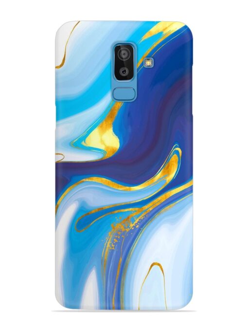 Watercolor Background With Golden Foil Snap Case for Samsung Galaxy J8