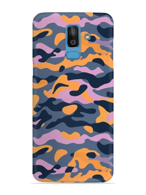 Camouflage Army Military English Orange Art Snap Case for Samsung Galaxy J8 Zapvi