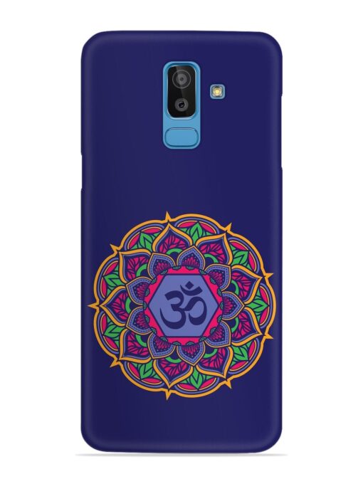 Om Mandala Art Blue Snap Case for Samsung Galaxy J8