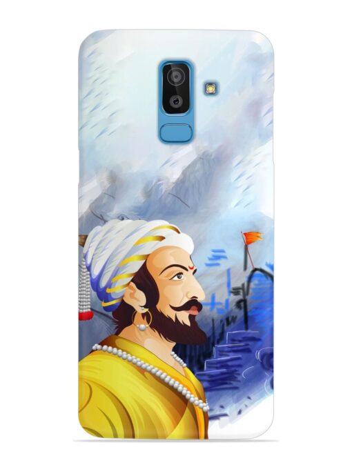 Shivaji Maharaj Color Paint Art Snap Case for Samsung Galaxy J8 Zapvi