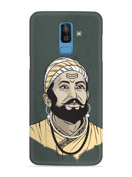 Shivaji Maharaj Vector Art Snap Case for Samsung Galaxy J8 Zapvi