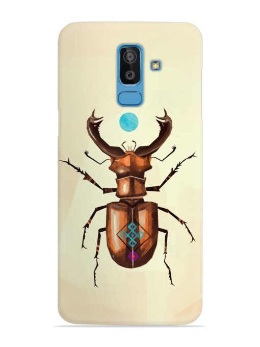 Stag Beetle Vector Snap Case for Samsung Galaxy J8 Zapvi