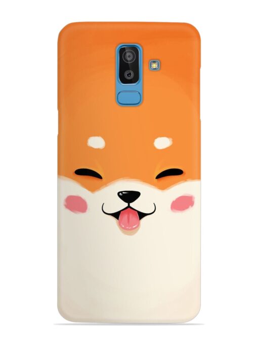 Cute Dog Face Vector Snap Case for Samsung Galaxy J8 Zapvi