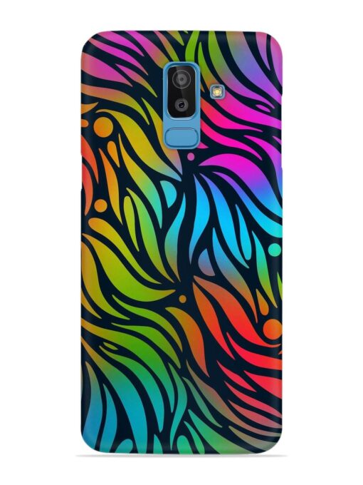 Abstract Leaf Design Snap Case for Samsung Galaxy J8 Zapvi