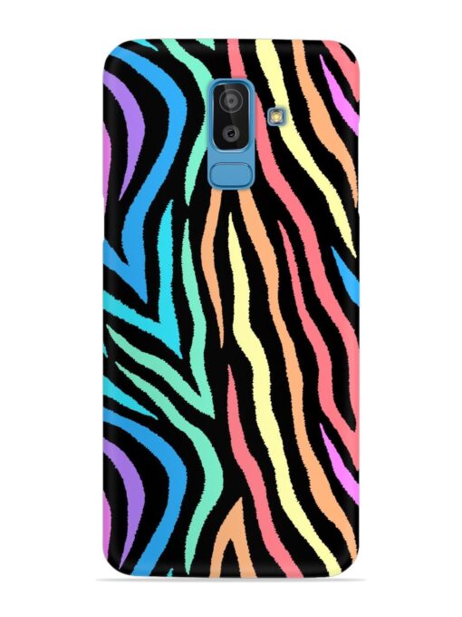 Colorful Abstract Zebra Snap Case for Samsung Galaxy J8 Zapvi