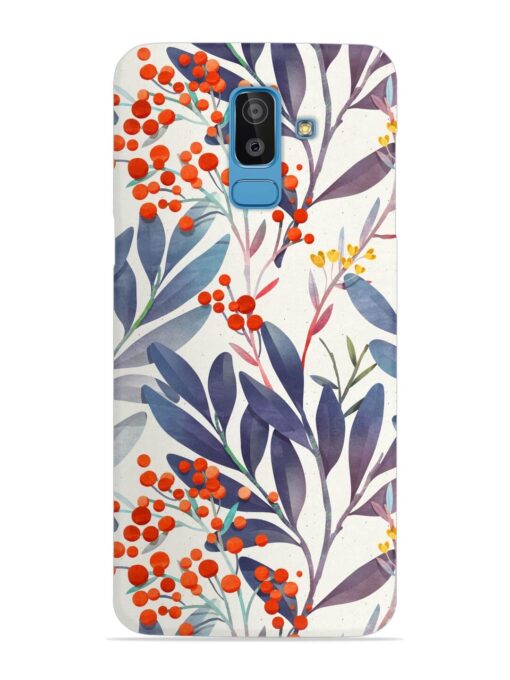 Seamless Floral Pattern Snap Case for Samsung Galaxy J8 Zapvi