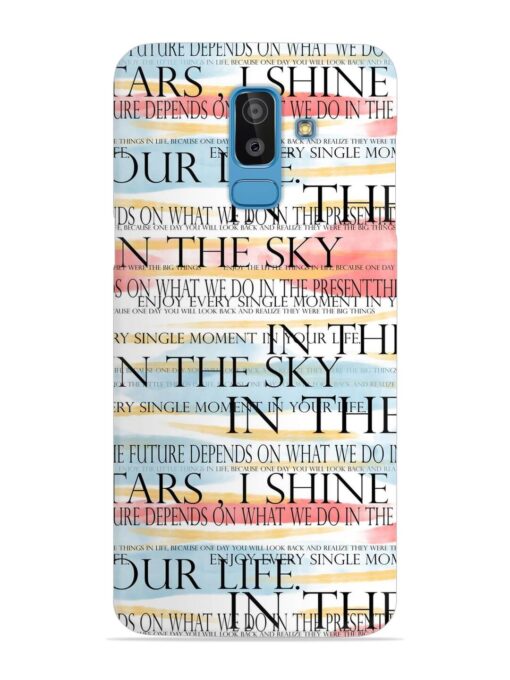 Seamless Slogans Pattern Snap Case for Samsung Galaxy J8