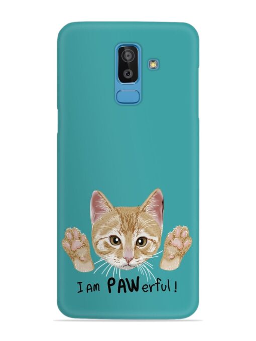 Typography Slogan Cat Snap Case for Samsung Galaxy J8