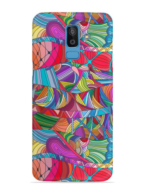 Seamless Patterns Hand Drawn Snap Case for Samsung Galaxy J8 Zapvi