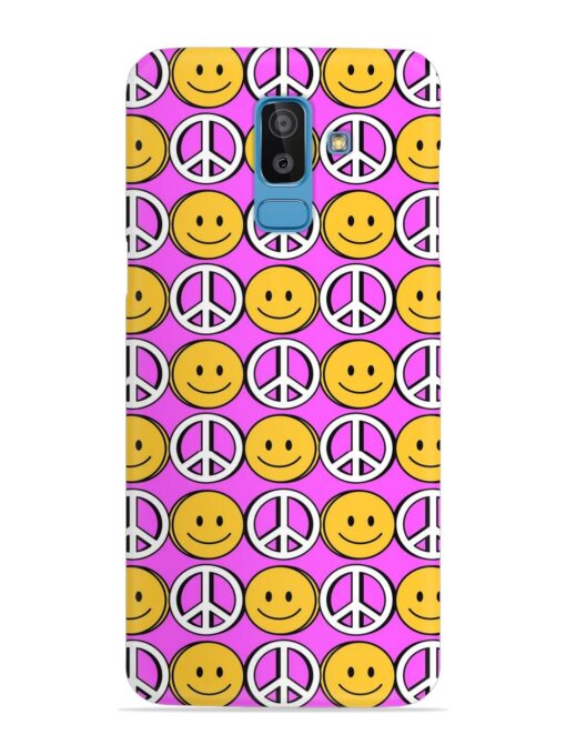 Smiley Face Peace Snap Case for Samsung Galaxy J8