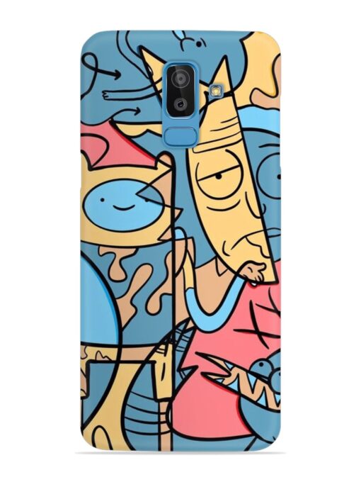 Silly Face Doodle Snap Case for Samsung Galaxy J8 Zapvi