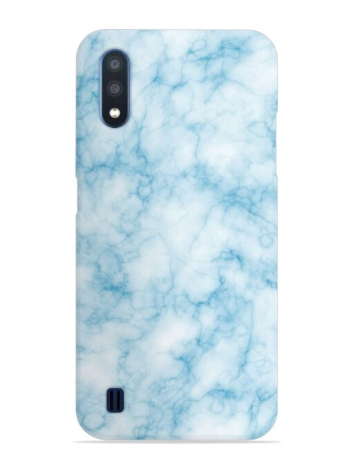 Blue White Natural Marble Snap Case for Samsung Galaxy M01