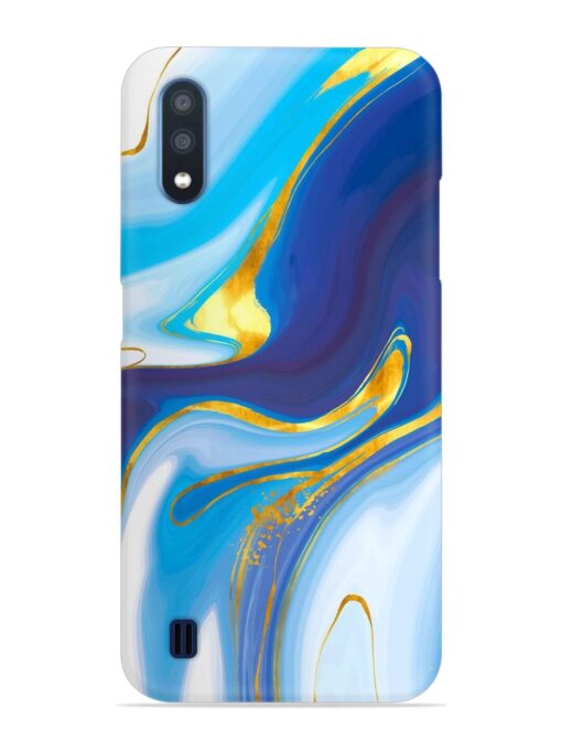 Watercolor Background With Golden Foil Snap Case for Samsung Galaxy M01