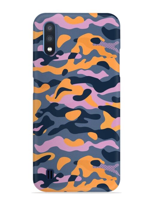 Camouflage Army Military English Orange Art Snap Case for Samsung Galaxy M01