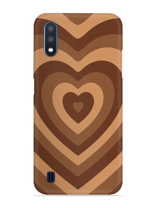 Brown Heart Snap Case for Samsung Galaxy M01