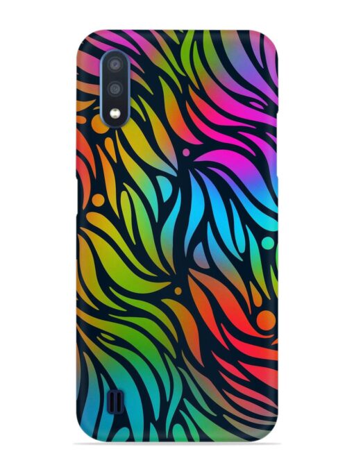 Abstract Leaf Design Snap Case for Samsung Galaxy M01 Zapvi