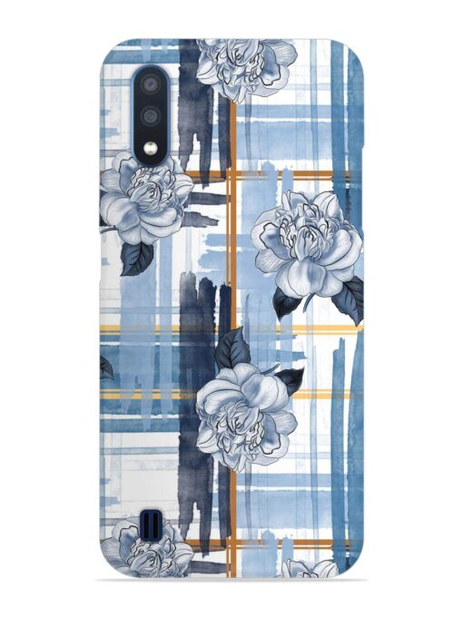 Watercolor Pattern Rose Snap Case for Samsung Galaxy M01