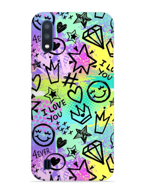 Bright Seamless Pattern Snap Case for Samsung Galaxy M01