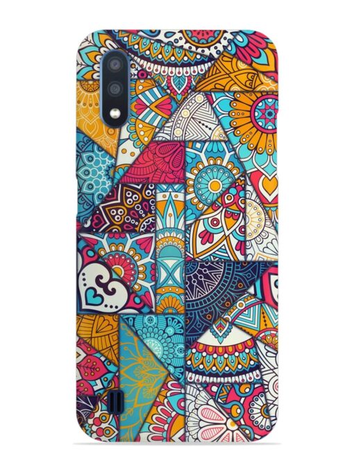 Patchwork Pattern Vintage Snap Case for Samsung Galaxy M01 Zapvi