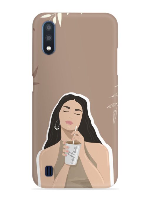 Girl With Coffee Snap Case for Samsung Galaxy M01