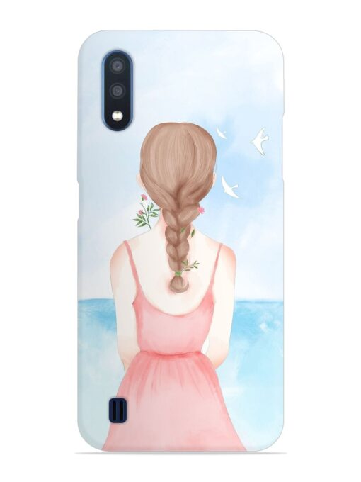 Watercolor Girl Vector Snap Case for Samsung Galaxy M01