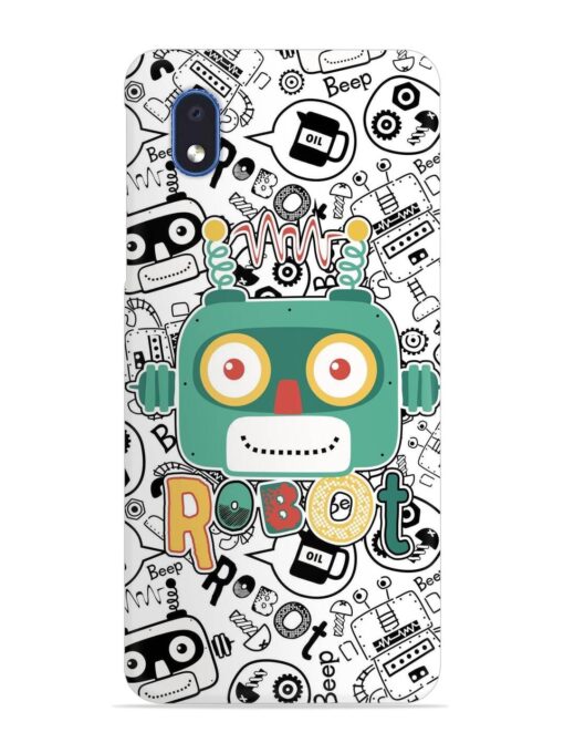 Robot Modern Seamless Pattern Snap Case for Samsung Galaxy M01 Core Zapvi