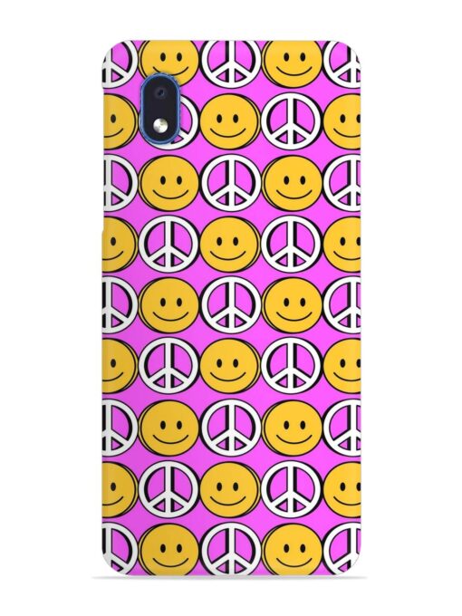 Smiley Face Peace Snap Case for Samsung Galaxy M01 Core