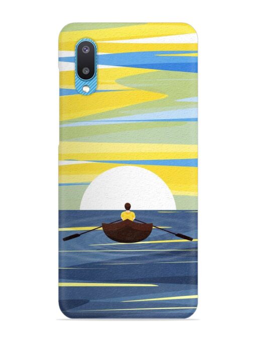 Rowing Person Ferry Paddle Snap Case for Samsung Galaxy M02 Zapvi