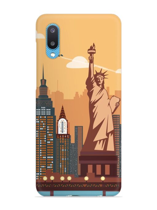 New York Statue Of Liberty Architectural Scenery Snap Case for Samsung Galaxy M02 Zapvi