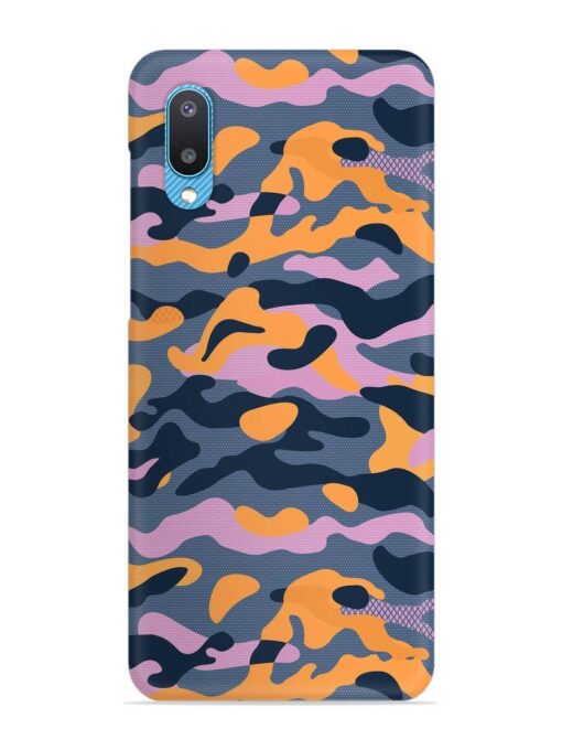 Camouflage Army Military English Orange Art Snap Case for Samsung Galaxy M02 Zapvi