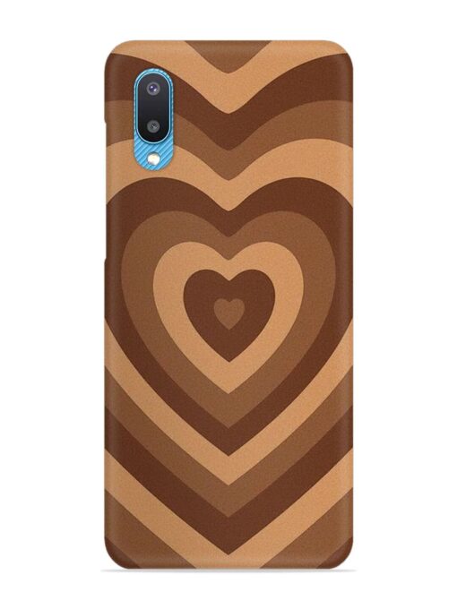 Brown Heart Snap Case for Samsung Galaxy M02