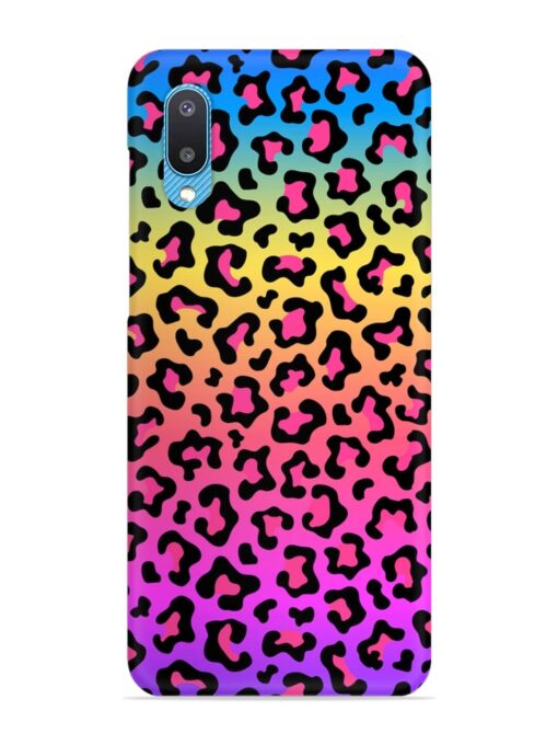 Neon Rainbow Colored Snap Case for Samsung Galaxy M02 Zapvi