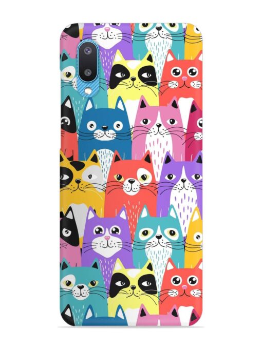 Funny Cartoon Cats Snap Case for Samsung Galaxy M02 Zapvi