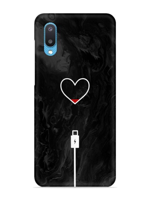 Heart Charging Vector Snap Case for Samsung Galaxy M02 Zapvi