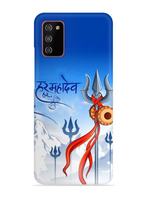 Har Har Mahadev Trishul Snap Case for Samsung Galaxy M02S Zapvi