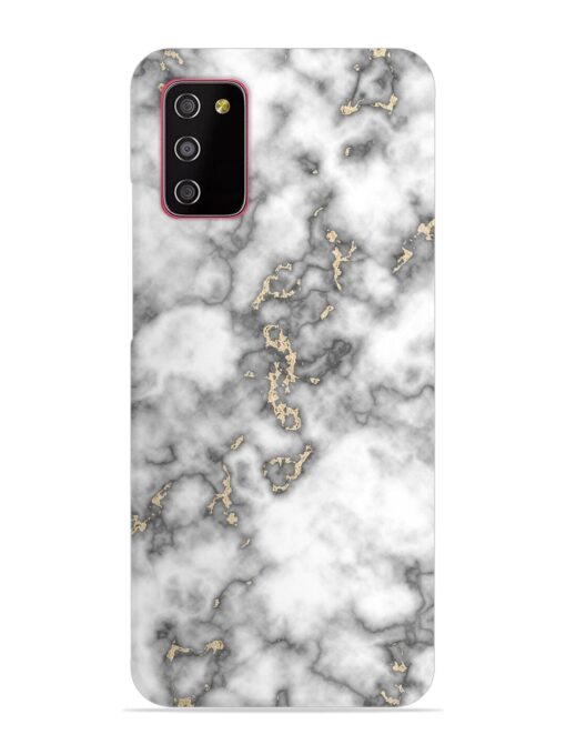 Gray And Gold Marble Snap Case for Samsung Galaxy M02S Zapvi