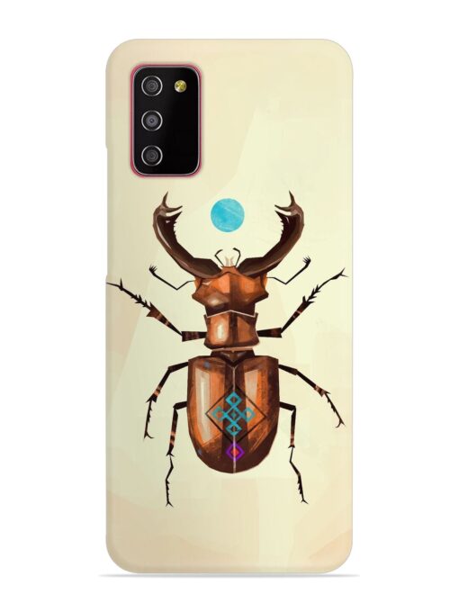 Stag Beetle Vector Snap Case for Samsung Galaxy M02S