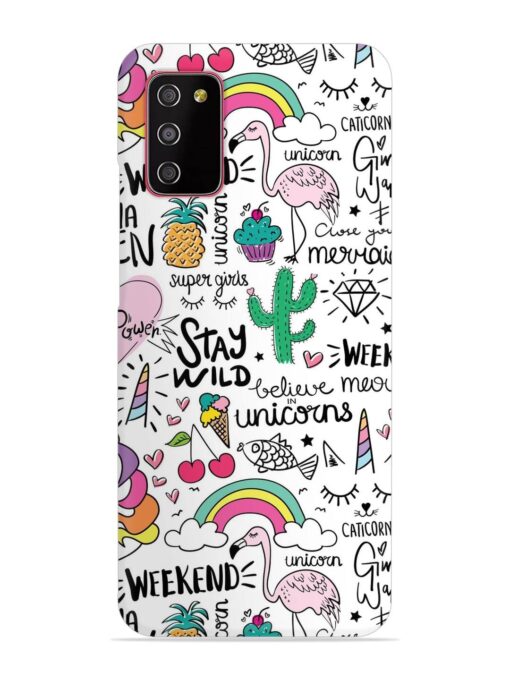 Unicorn Ice Cream Snap Case for Samsung Galaxy M02S Zapvi