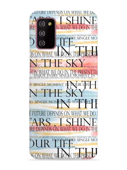 Seamless Slogans Pattern Snap Case for Samsung Galaxy M02S Zapvi