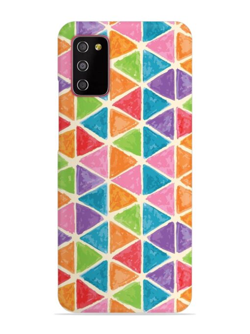 Seamless Colorful Isometric Snap Case for Samsung Galaxy M02S Zapvi