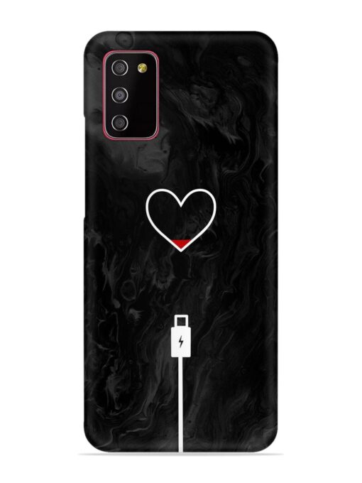 Heart Charging Vector Snap Case for Samsung Galaxy M02S Zapvi