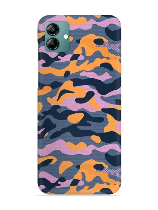 Camouflage Army Military English Orange Art Snap Case for Samsung Galaxy M04