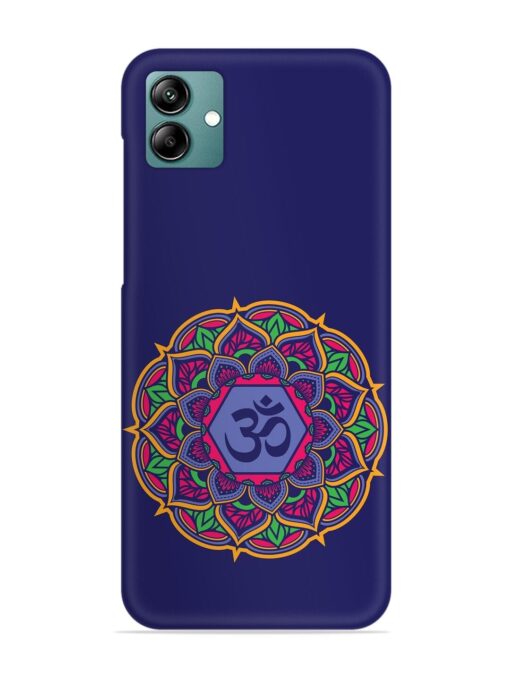 Om Mandala Art Blue Snap Case for Samsung Galaxy M04 Zapvi