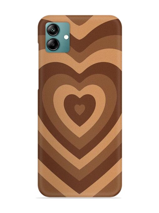 Brown Heart Snap Case for Samsung Galaxy M04 Zapvi