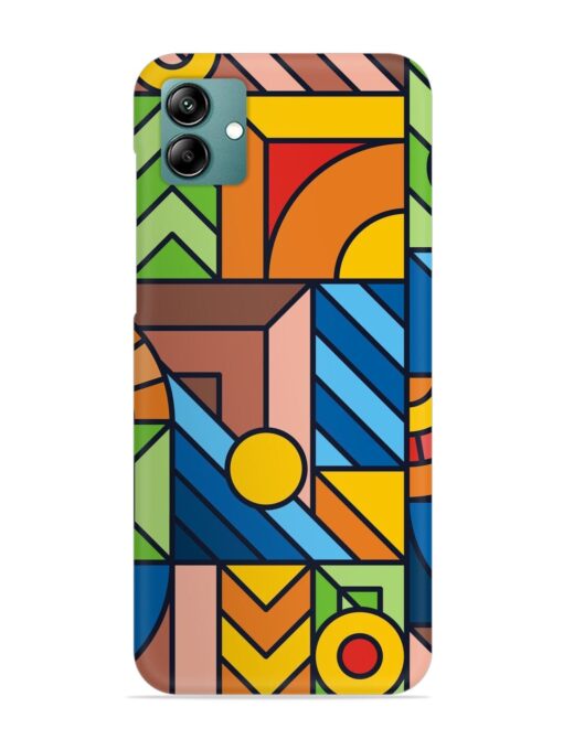 Colorful Geometric Snap Case for Samsung Galaxy M04 Zapvi