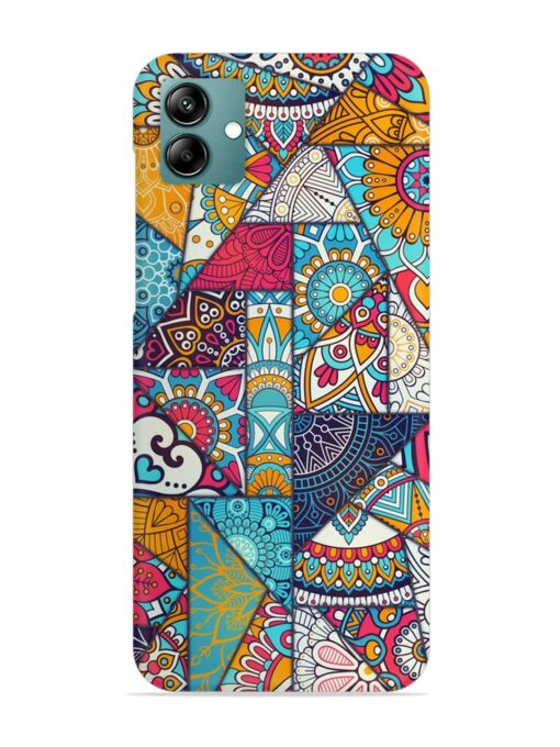 Patchwork Pattern Vintage Snap Case for Samsung Galaxy M04