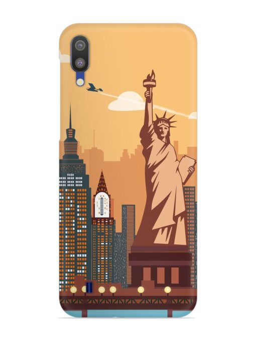 New York Statue Of Liberty Architectural Scenery Snap Case for Samsung Galaxy M10 Zapvi