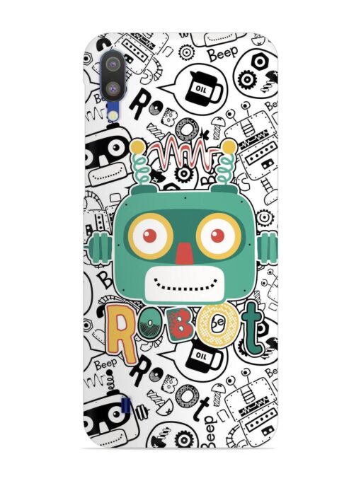 Robot Modern Seamless Pattern Snap Case for Samsung Galaxy M10