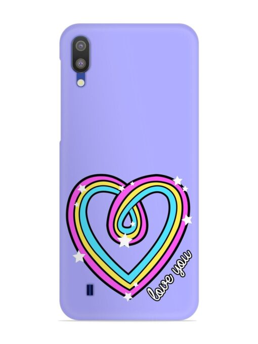 Colorful Rainbow Heart Snap Case for Samsung Galaxy M10