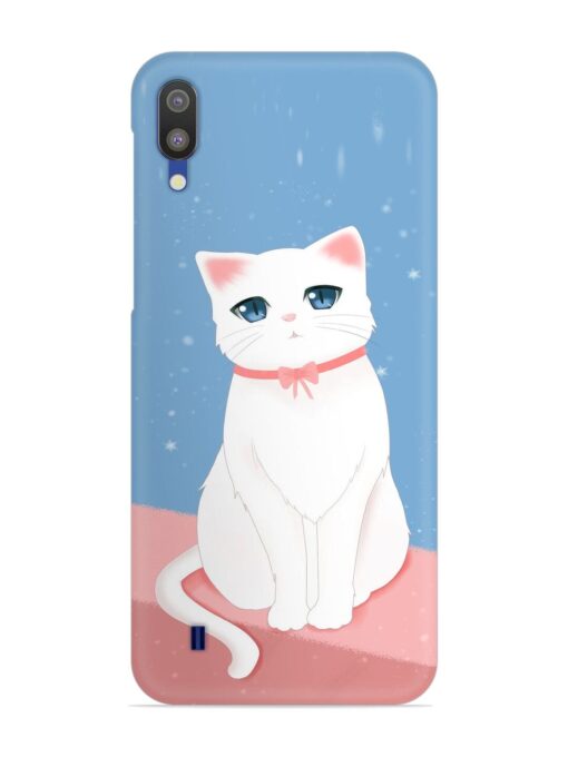 Cute White Cat Snap Case for Samsung Galaxy M10 Zapvi